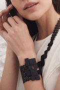 Brazalete Bauhaus Cuadrados - Negro