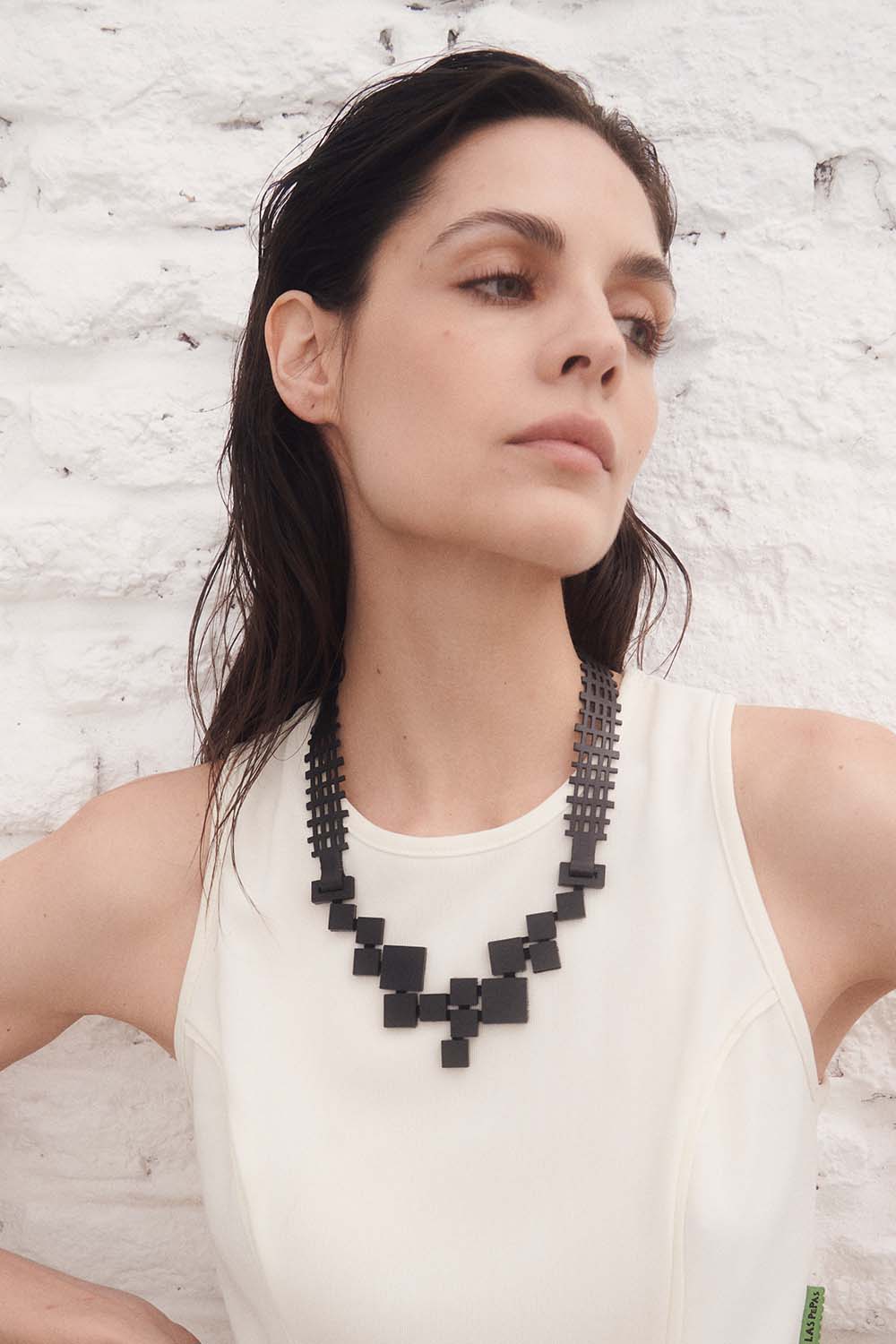 Collar Bauhaus Cuadrados - Negro