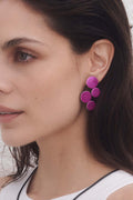 Pendientes Abstraction Pequeños - Fuchsia Metálico