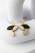 Pendientes Kate Leaves Medianos - Negro/Oro