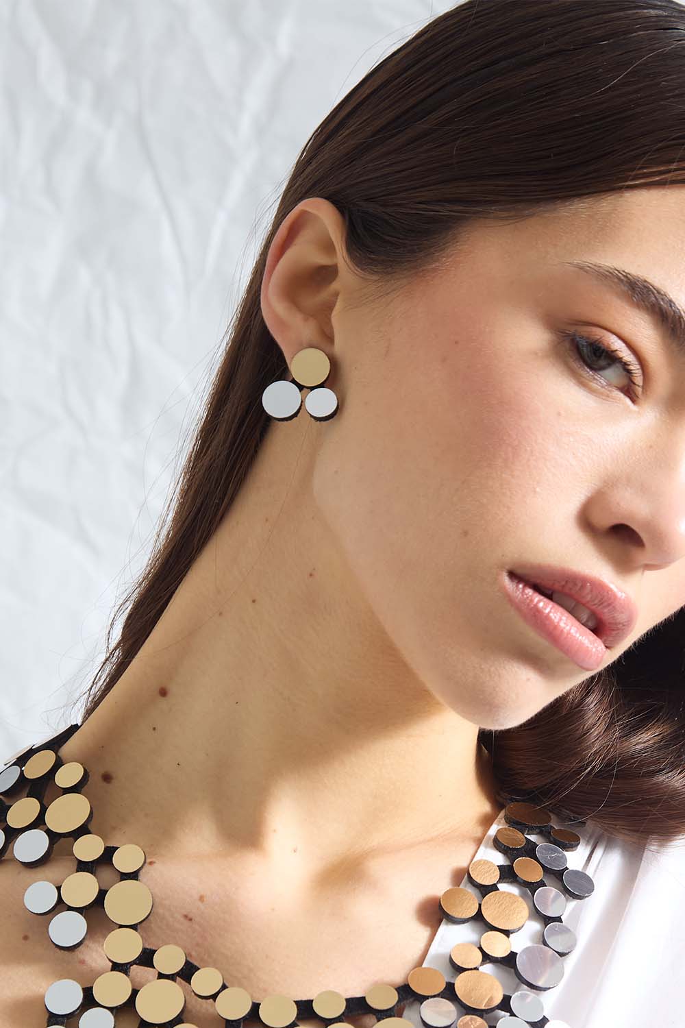 Pendientes Abstraction - Plata/Oro