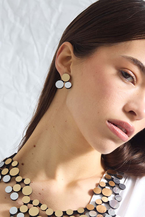 Pendientes Abstraction - Plata/Oro