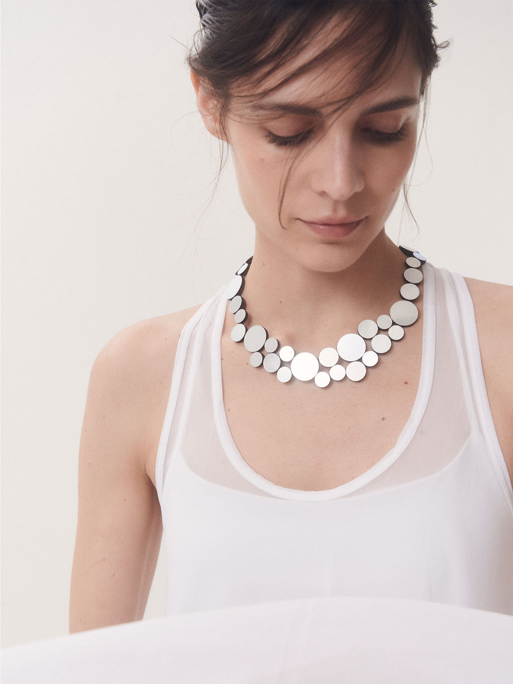 Collar Abstraction Pequeño - Plata