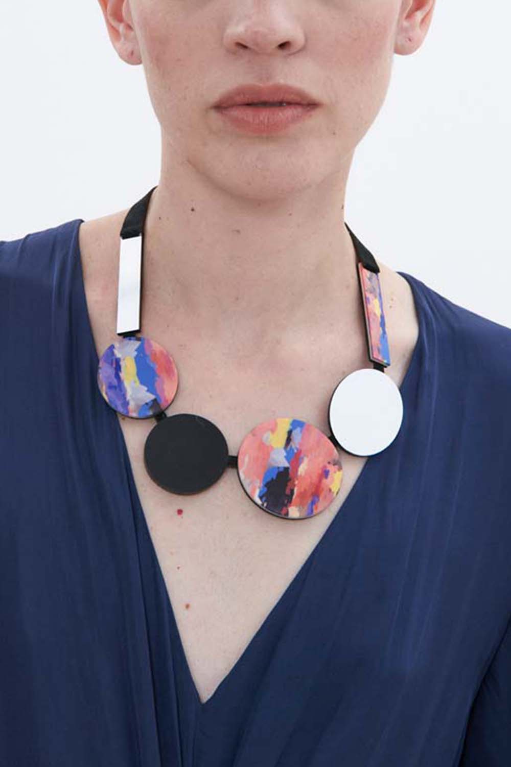 Collar Frame Círculos - Rosa