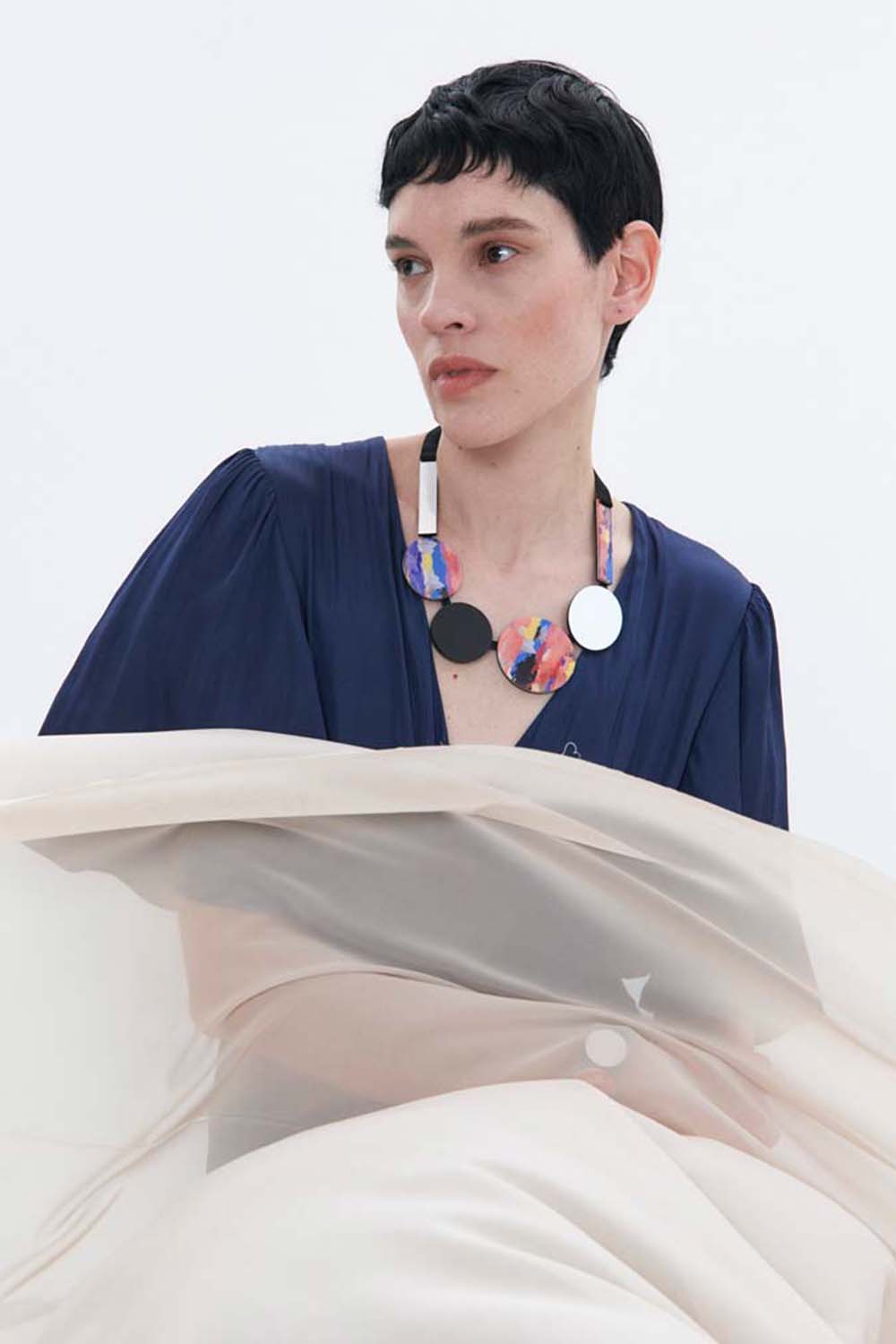 Collar Frame Círculos - Rosa