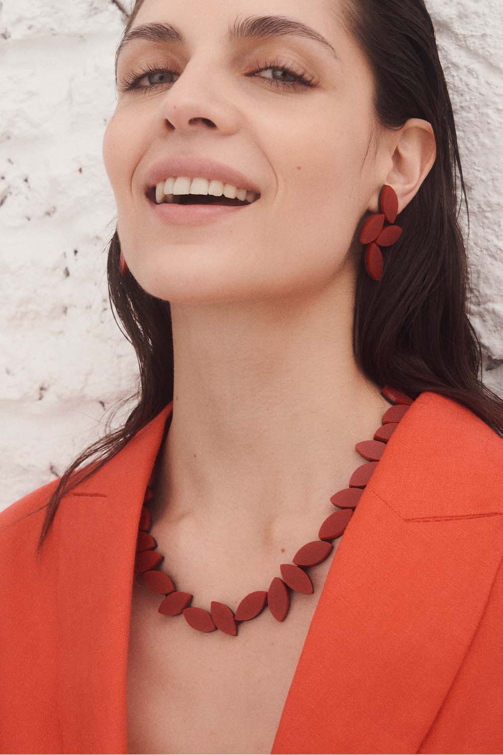 Collar Kate Leaves Redondo - Rojo