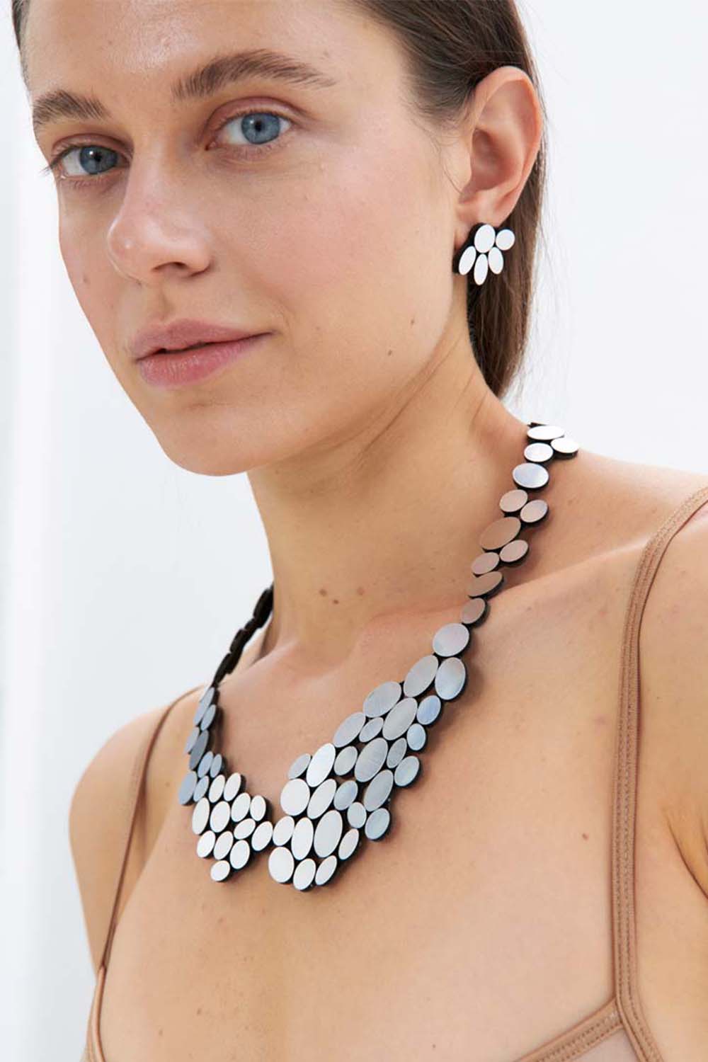 Collar Organic Reflections Largo - Plata