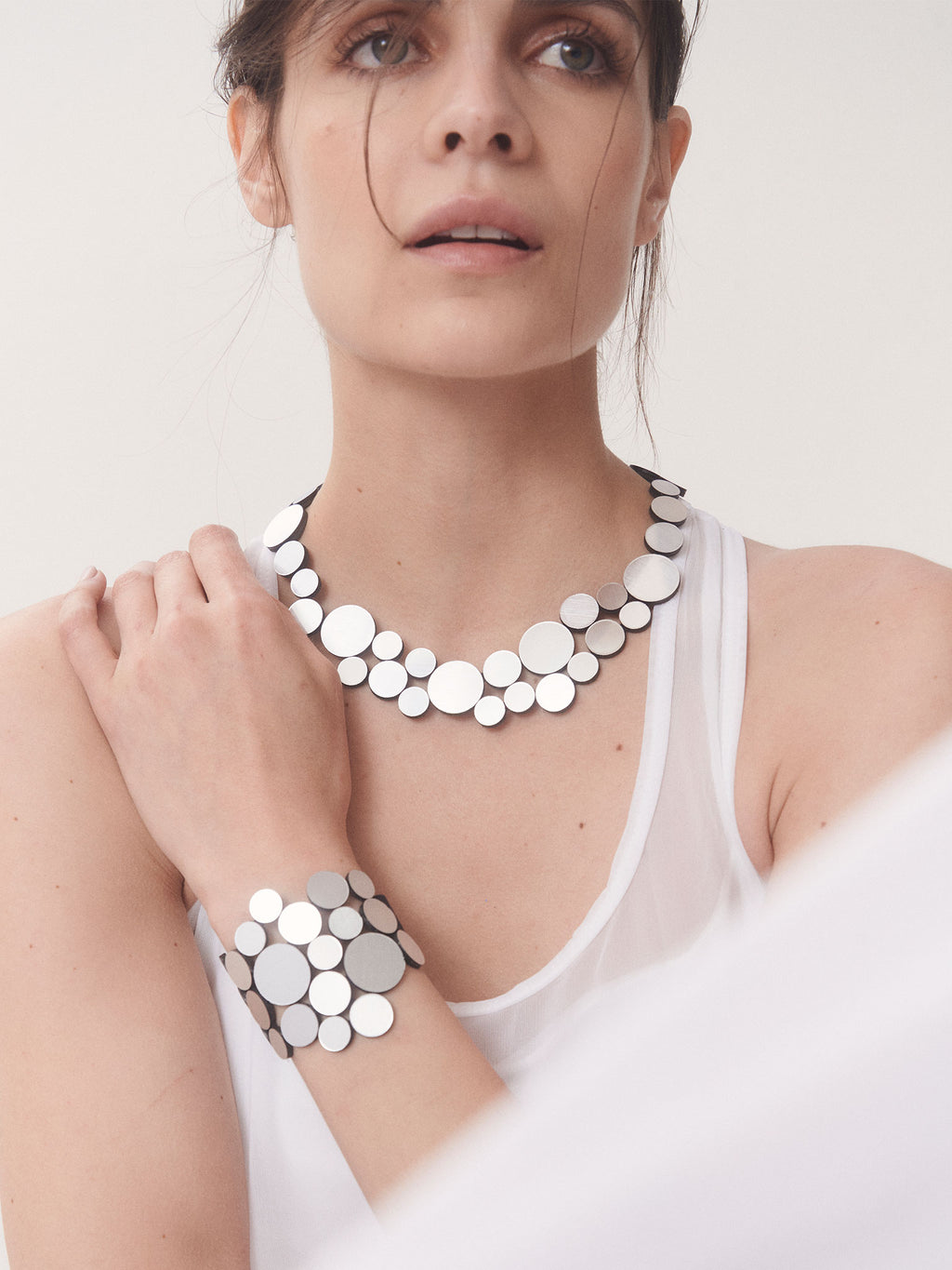 Collar Abstraction Pequeño - Plata