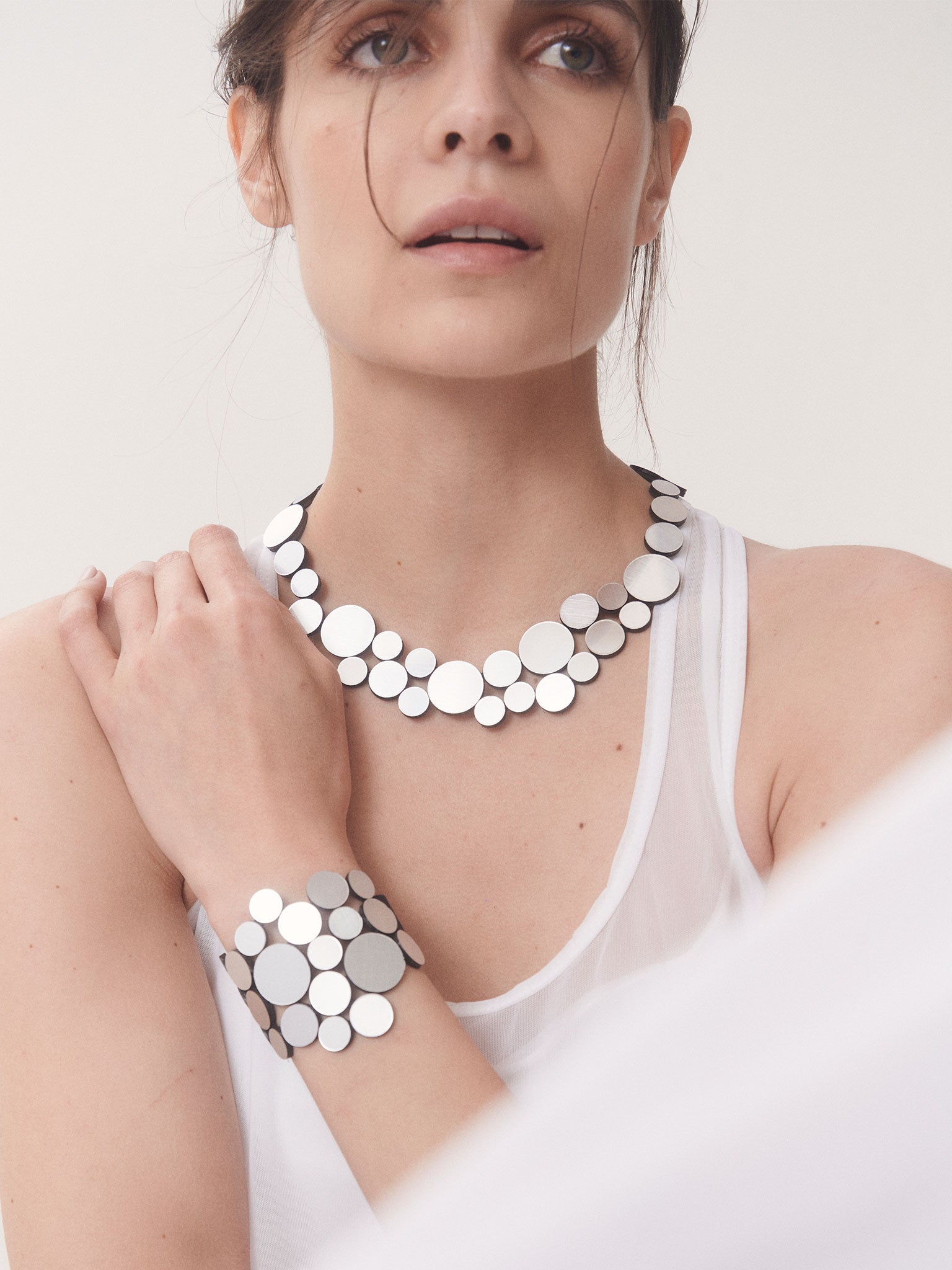 Collar Abstraction Pequeño - Plata