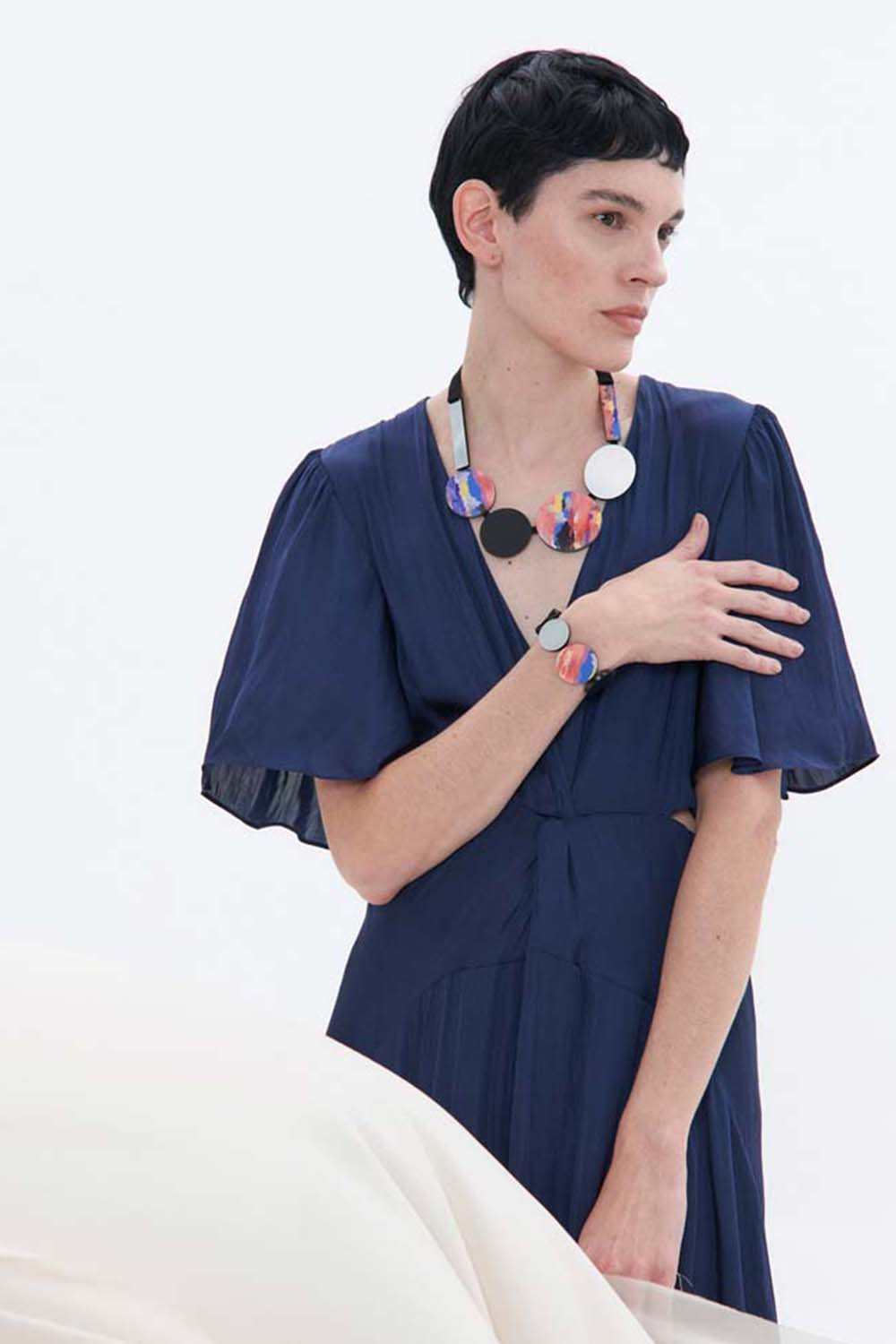 Collar Frame Círculos - Rosa