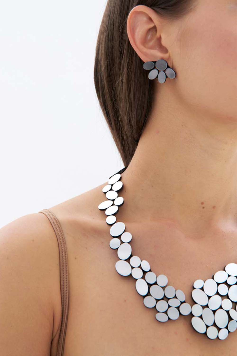 Collar Organic Reflections Largo - Plata