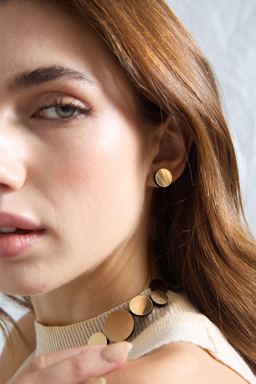 Audrey Circle Tiny Earrings