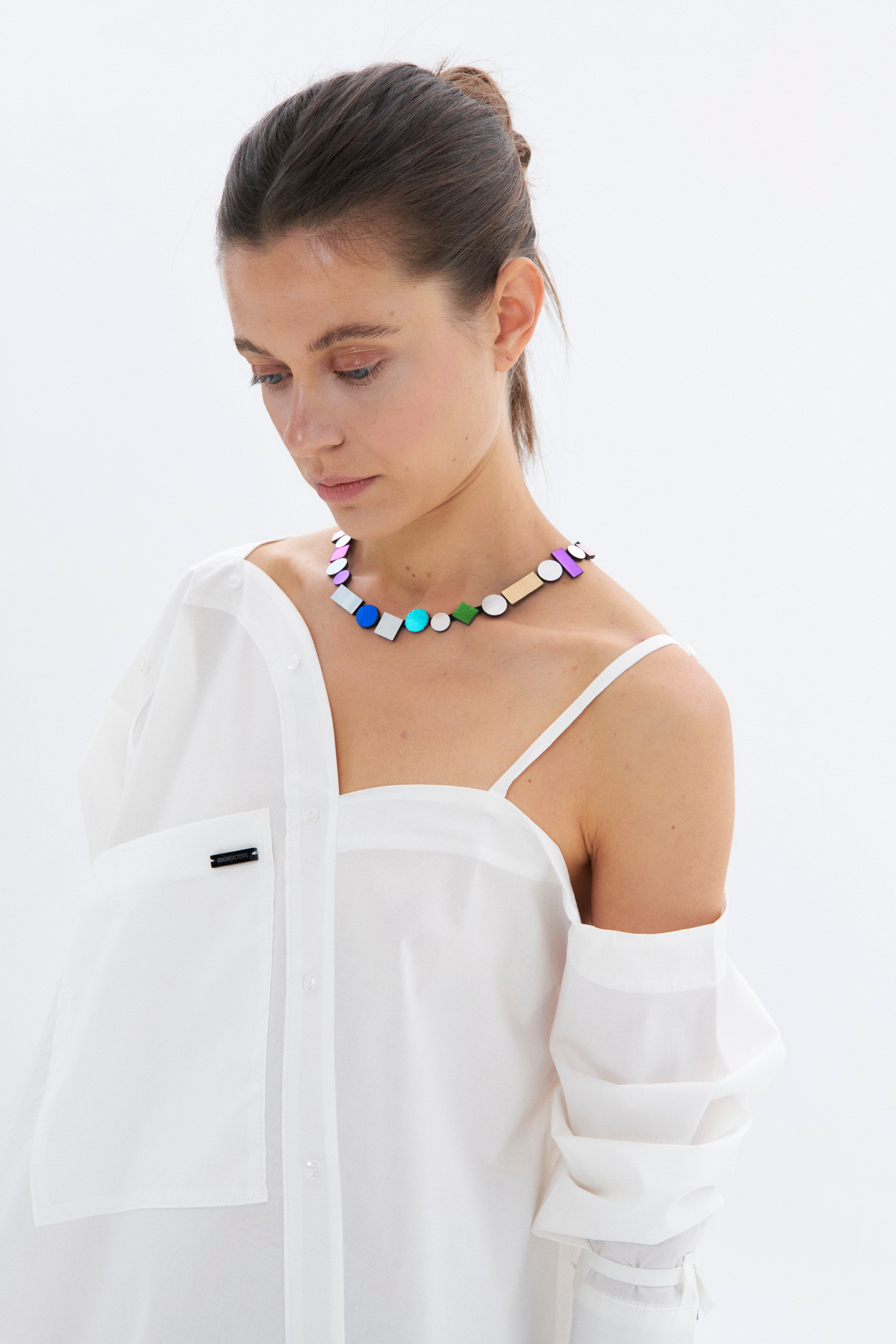 Off-Shoulder Off-White Shirt - White