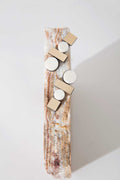 Pendientes Bauhaus Largos - Marfil/Oro