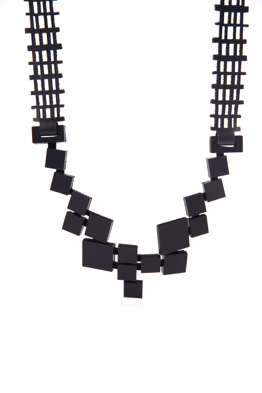 Collar Bauhaus Cuadrados - Negro