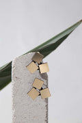 Pendientes Bauhaus 3 Cuadrados - Oro