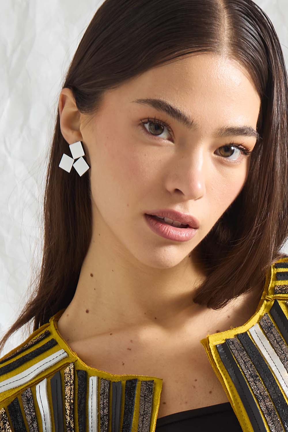 Pendientes Bauhaus 3 Cuadrados - Plata