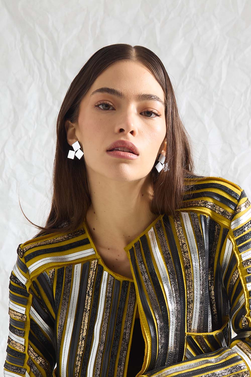 Pendientes Bauhaus 3 Cuadrados - Plata