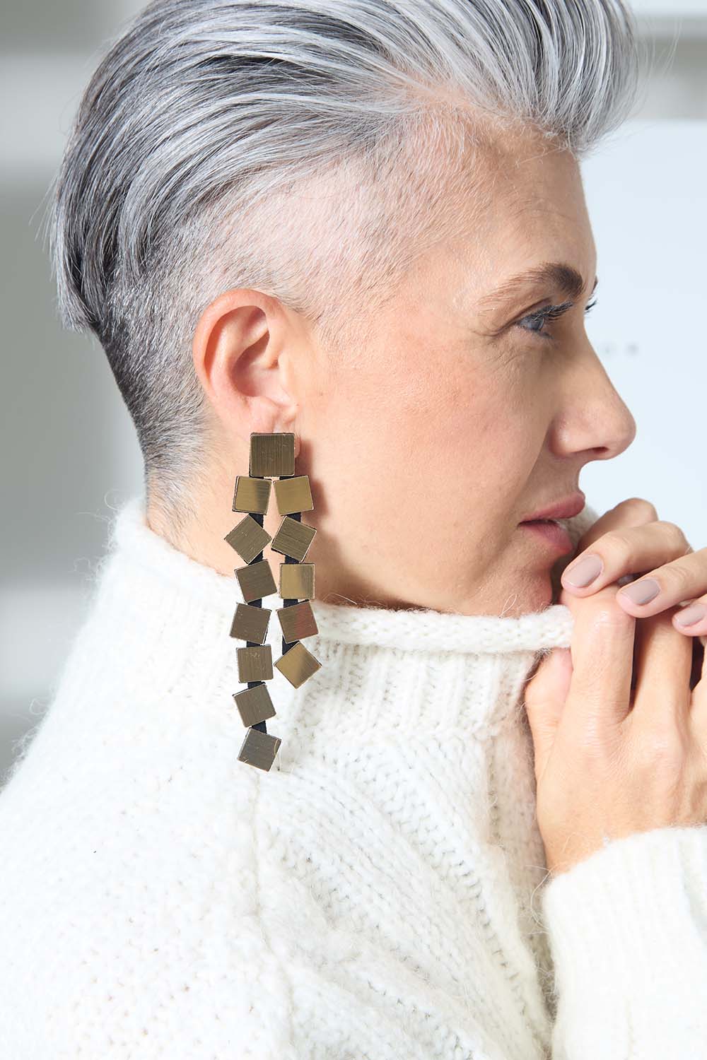 Pendientes Bauhaus Largos - Oro