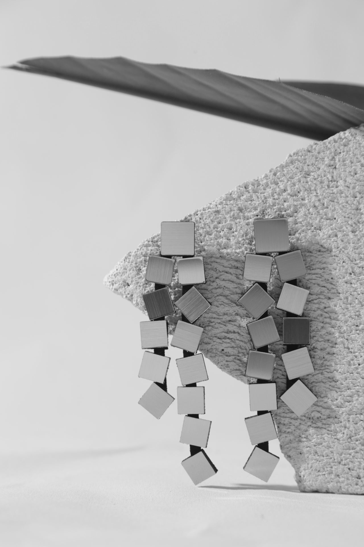 Pendientes Bauhaus Largos - Plata