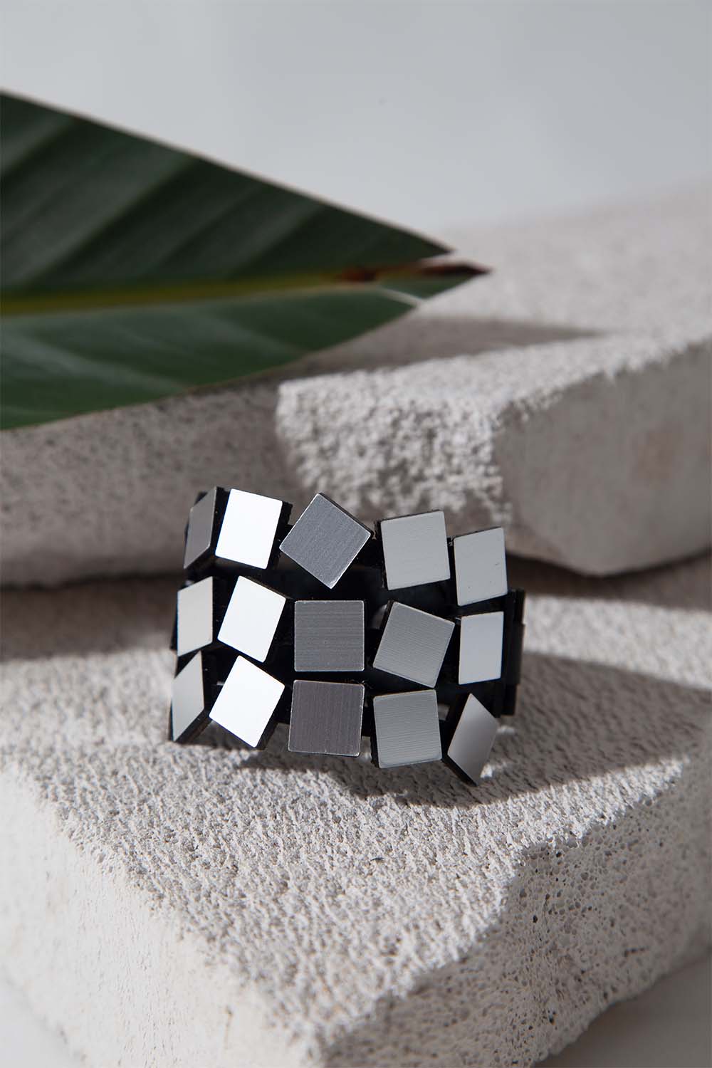 Brazalete Bauhaus 3 Tiras - Plata