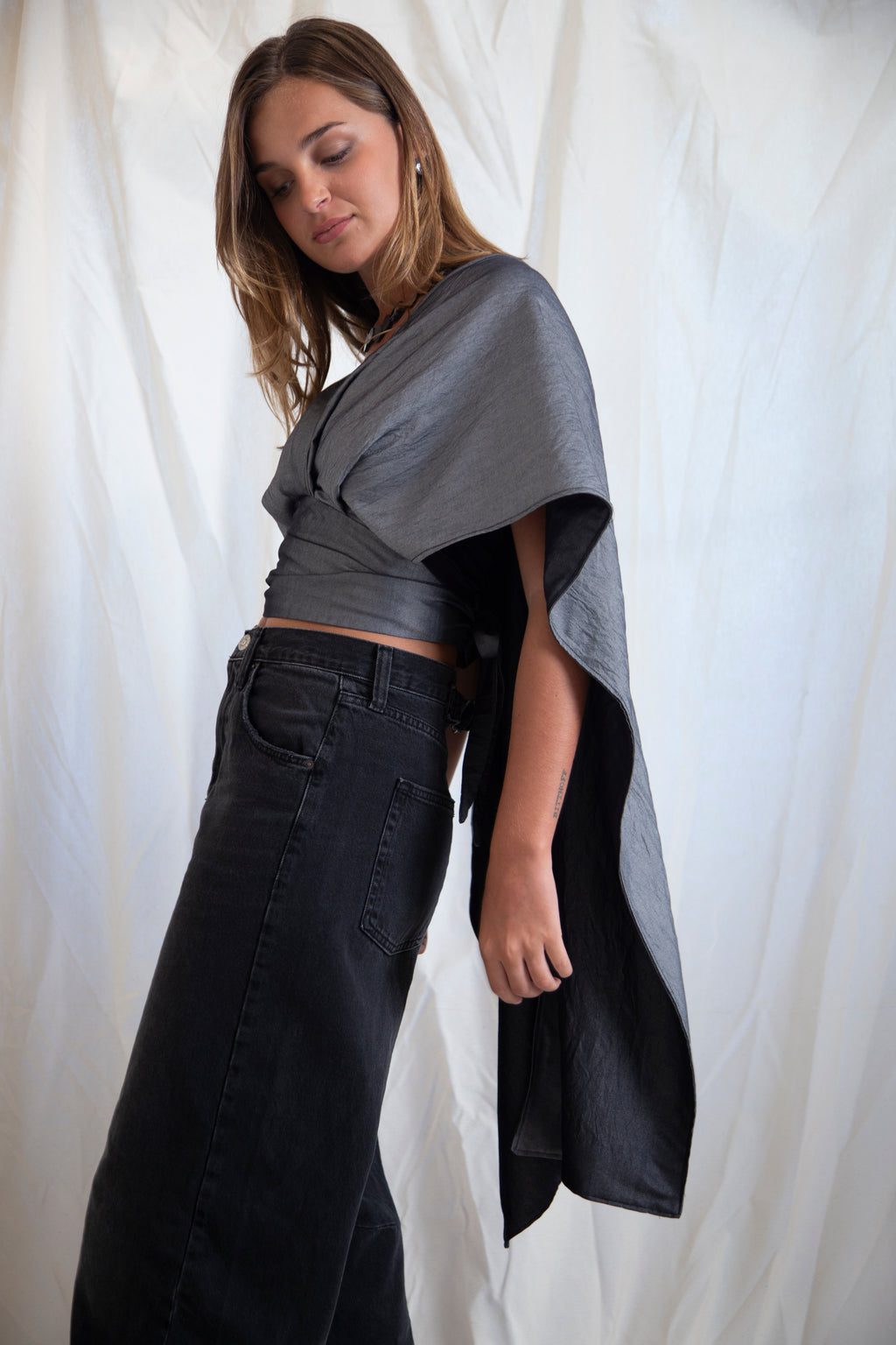 Blouse Cape Réversible en Jean