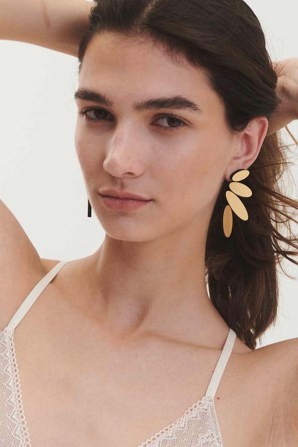 Pendientes Colors Petals Largos - Oro