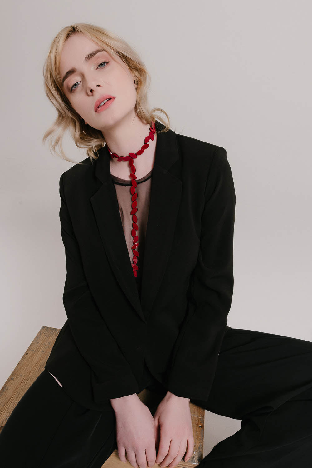 Collar Kate Leaves Y - Rojo