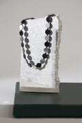 Collar Abstraction Simple - Plata/Negro 