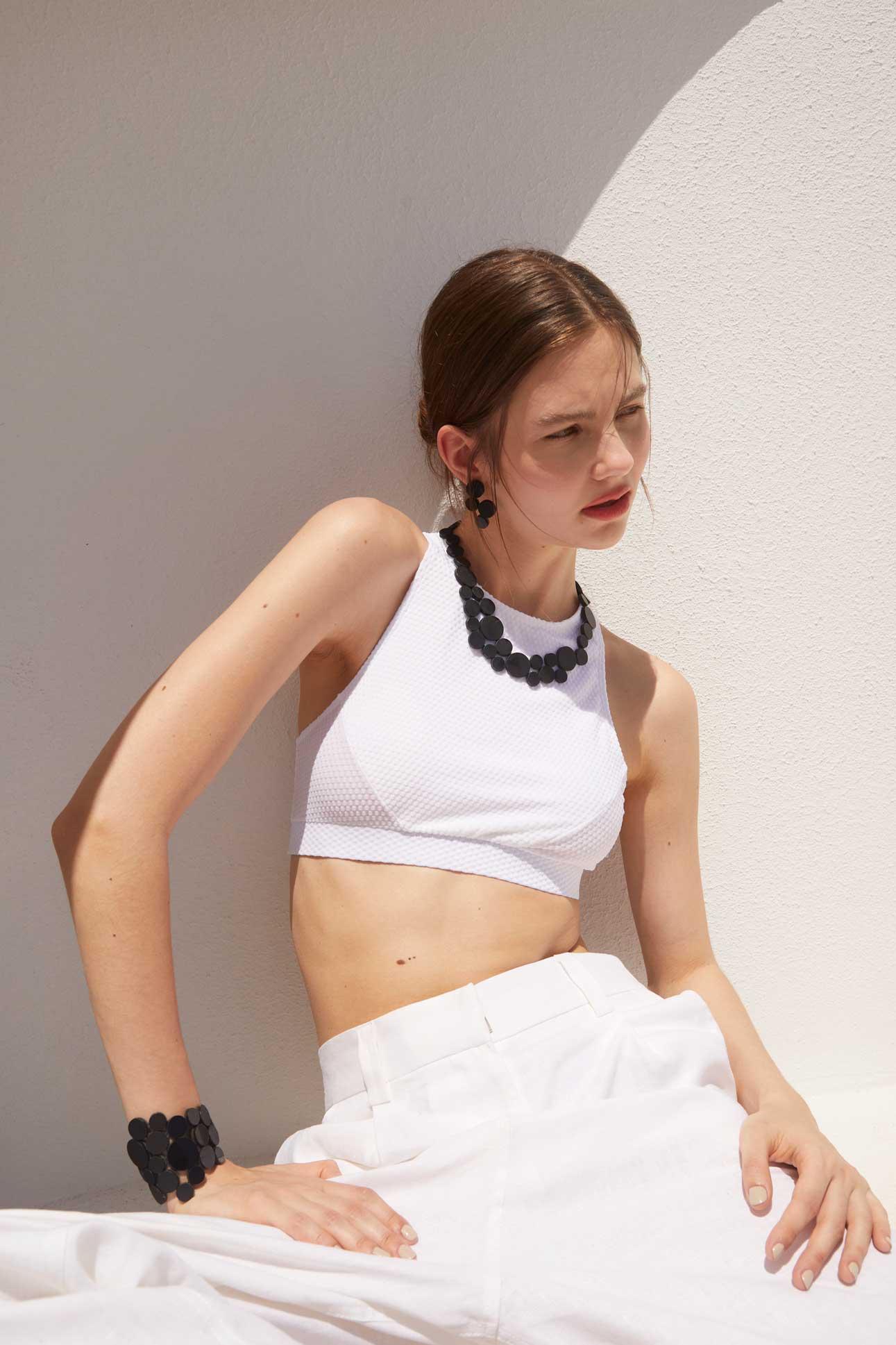 Abstraction Necklace Small - Black