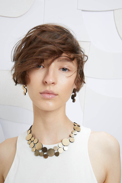 Abstraction Necklace Small - Gold