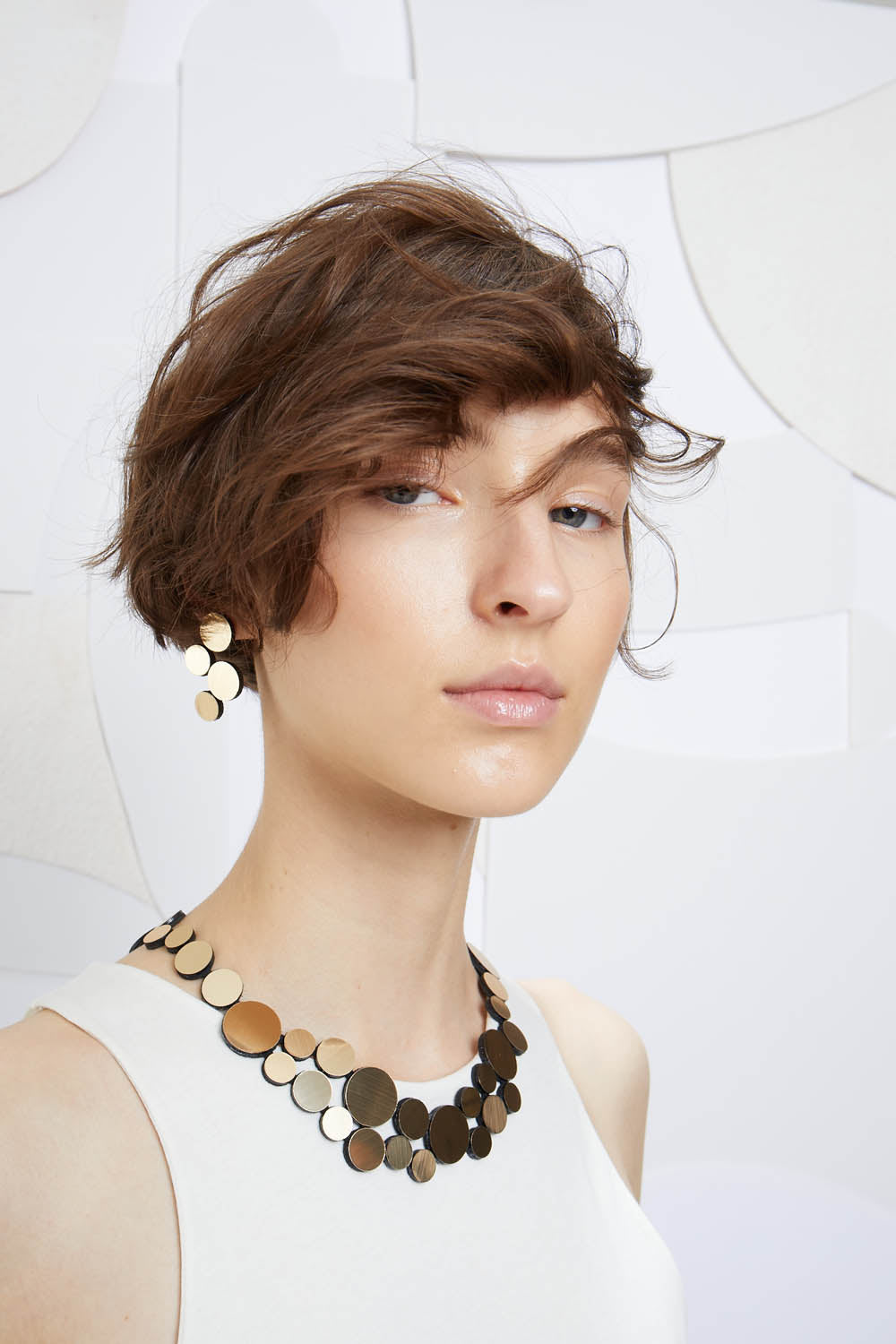 Abstraction Necklace Pequeño - Oro