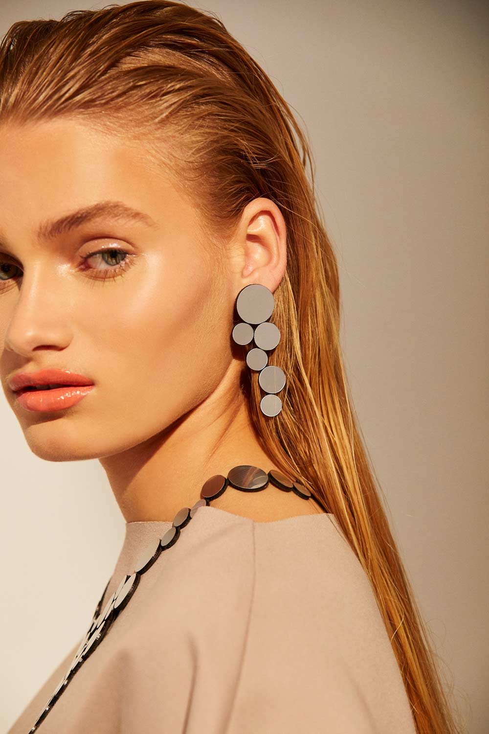 Pendientes Abstraction Largos - Plata con Clip