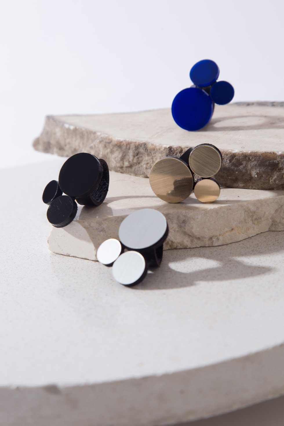 Anillo Abstraction 3 Círculos - Plata