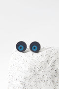 Abstraction Earrings Eyes - Black/Blue