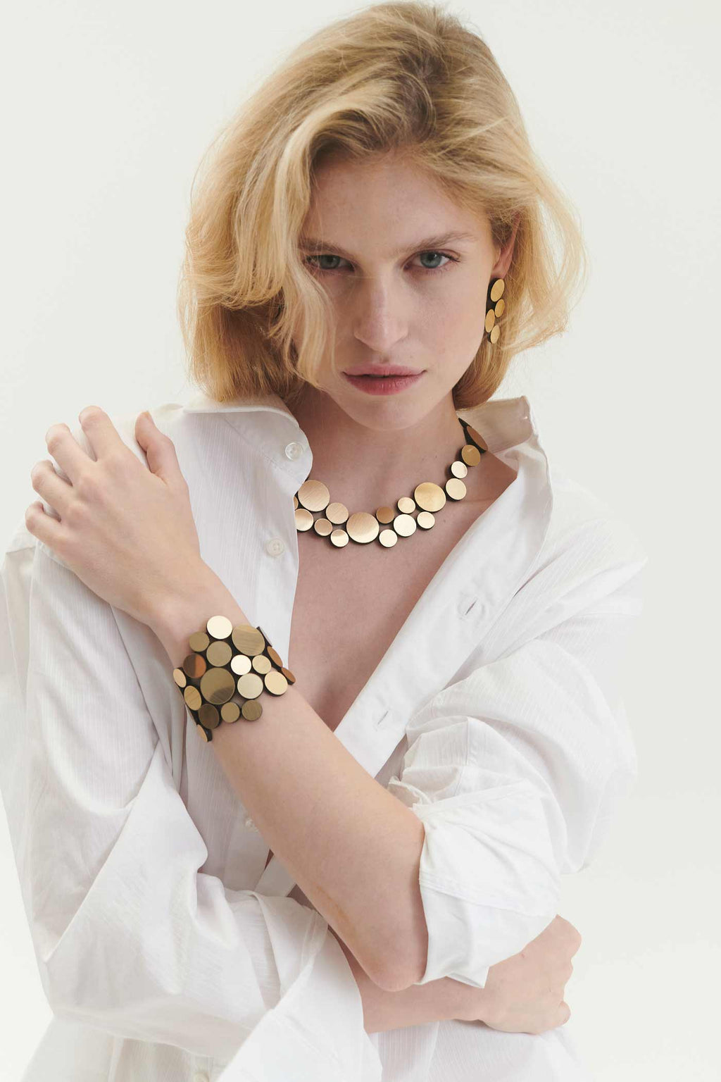 Abstraction Necklace Pequeño - Oro
