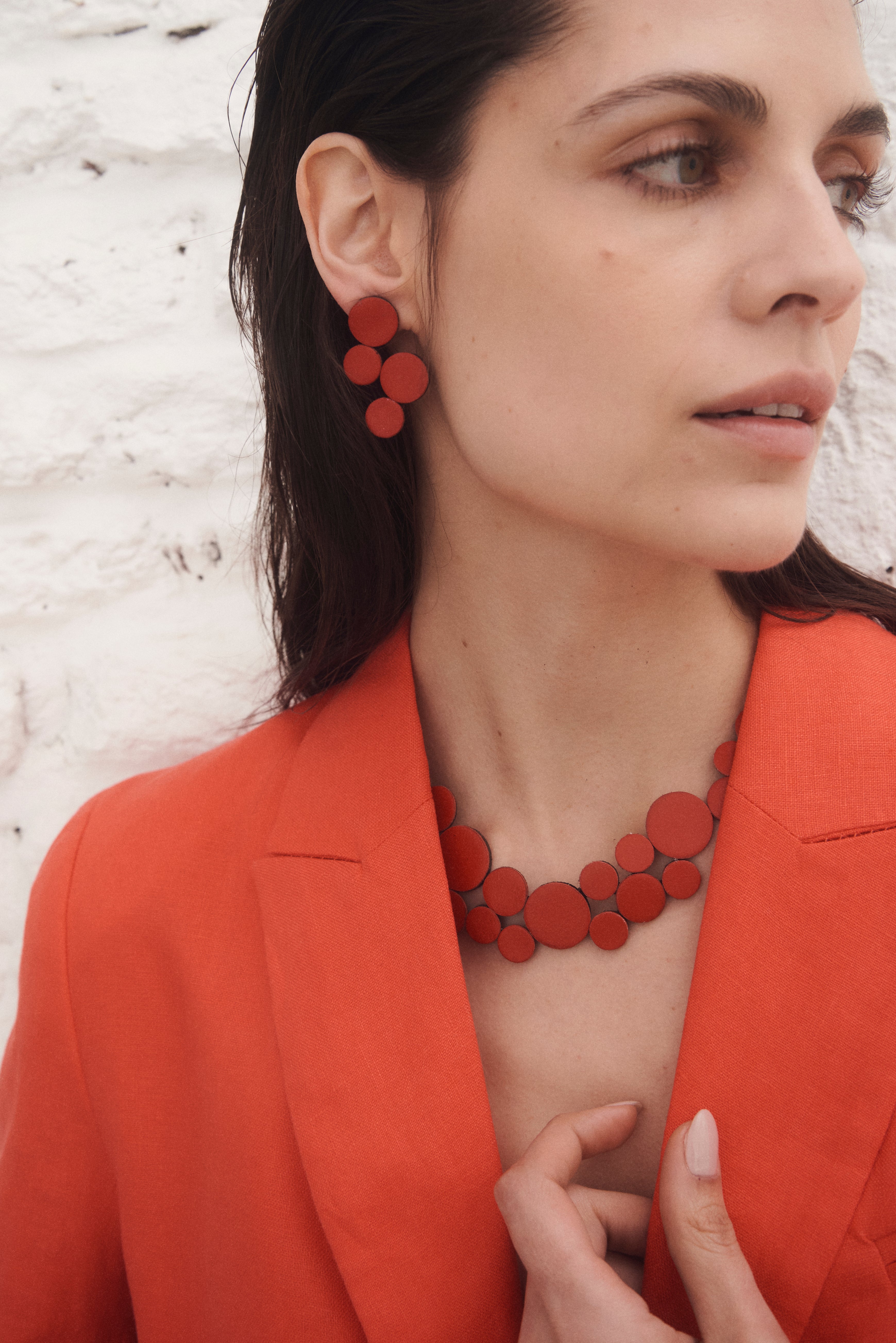 Pendientes Abstraction Pequeños - Rojo