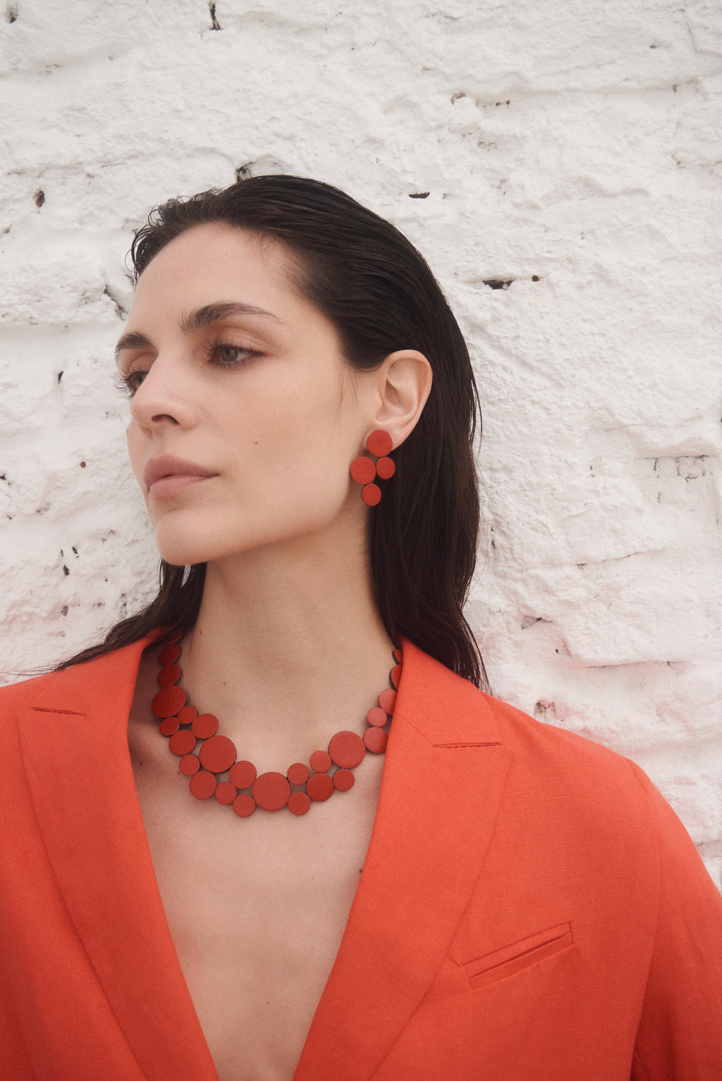 Collar Abstraction Pequeño - Rojo