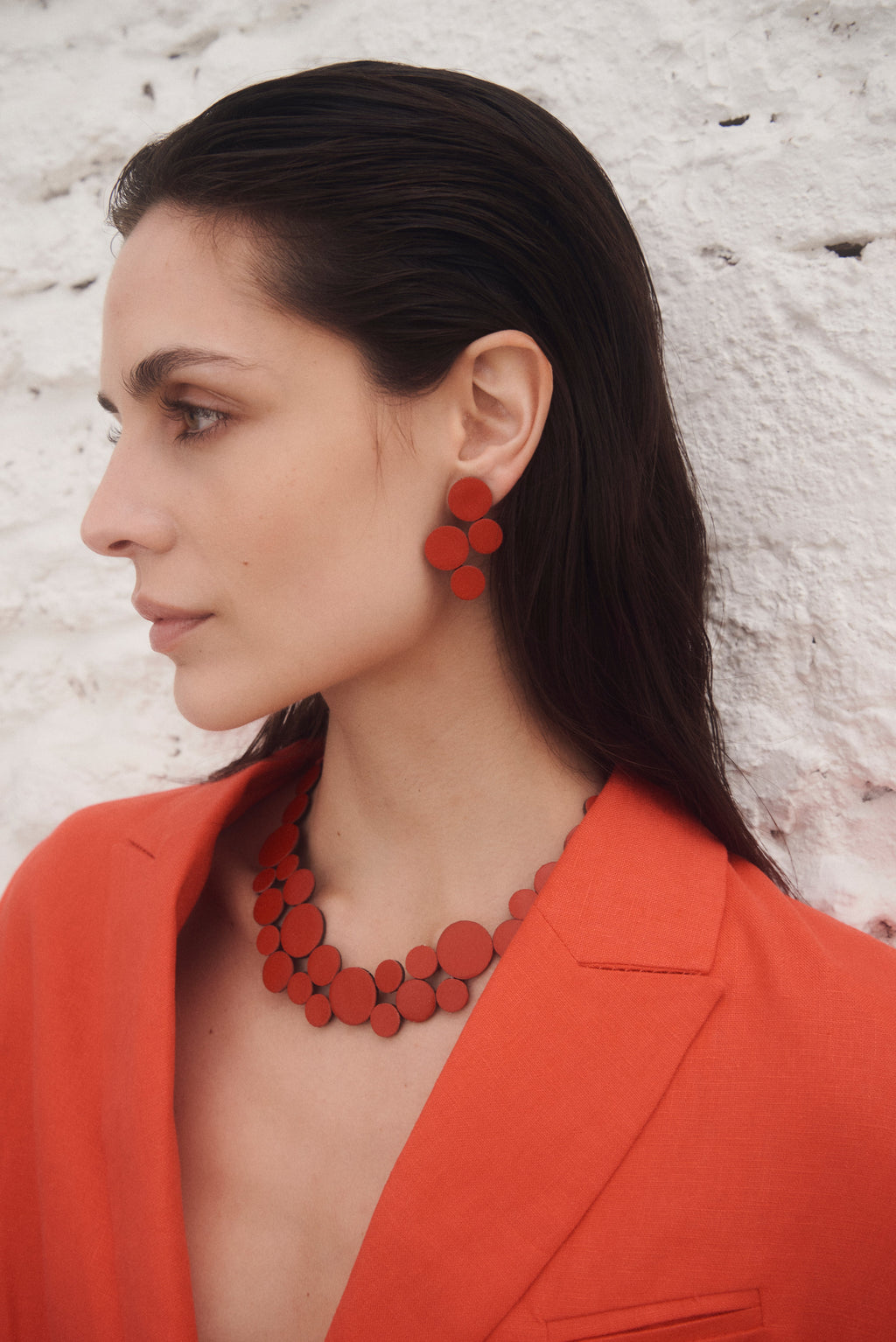 Collar Abstraction Pequeño - Rojo