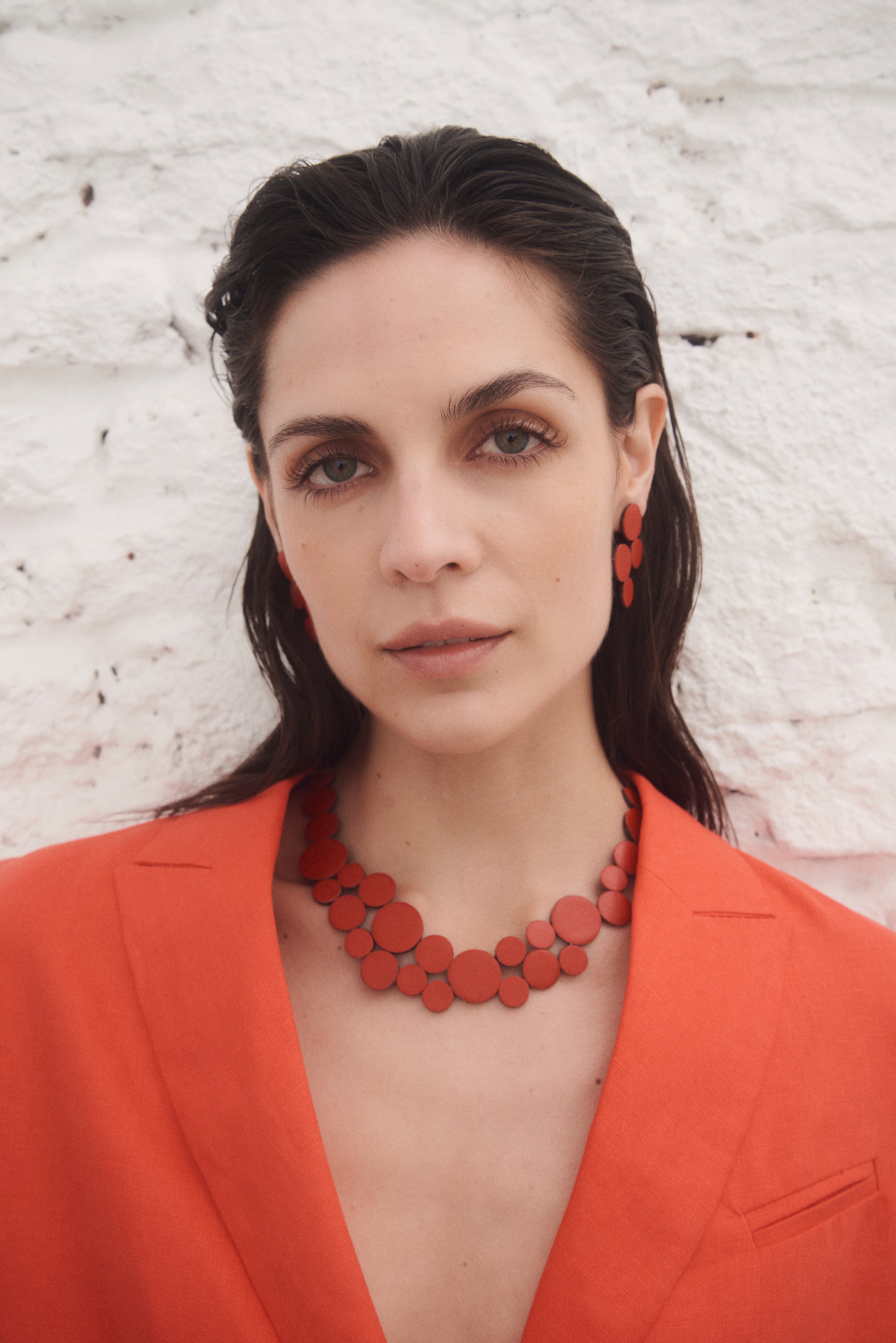 Collar Abstraction Pequeño - Rojo