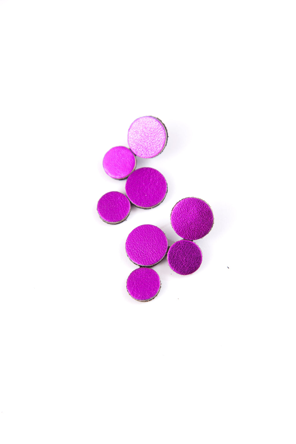 Pendientes Abstraction Pequeños - Fuchsia Metálico