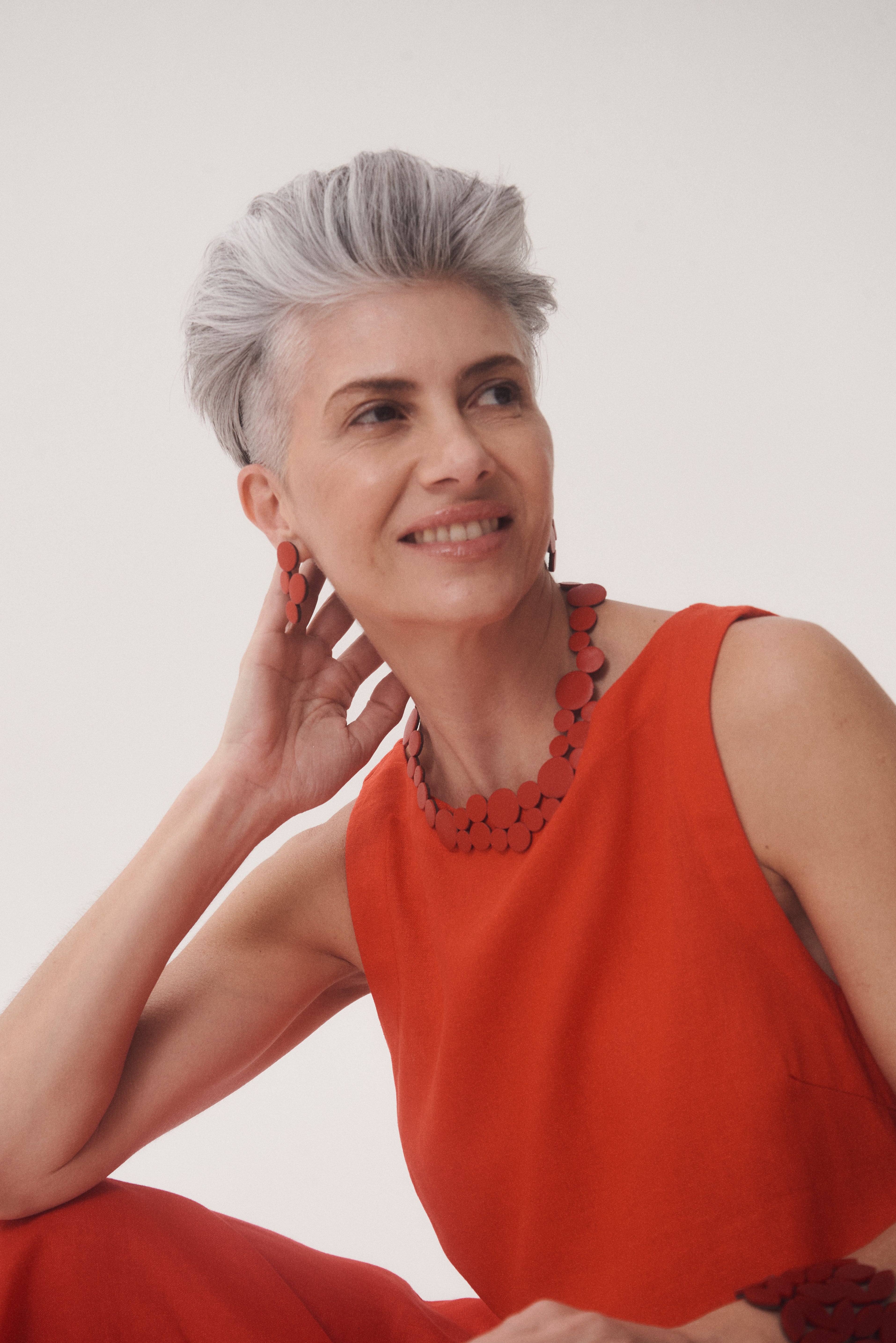 Collar Abstraction Pequeño - Rojo