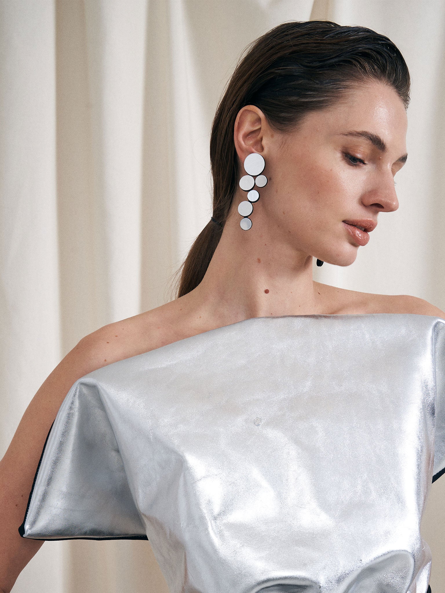 Pendientes Abstraction Largos - Plata