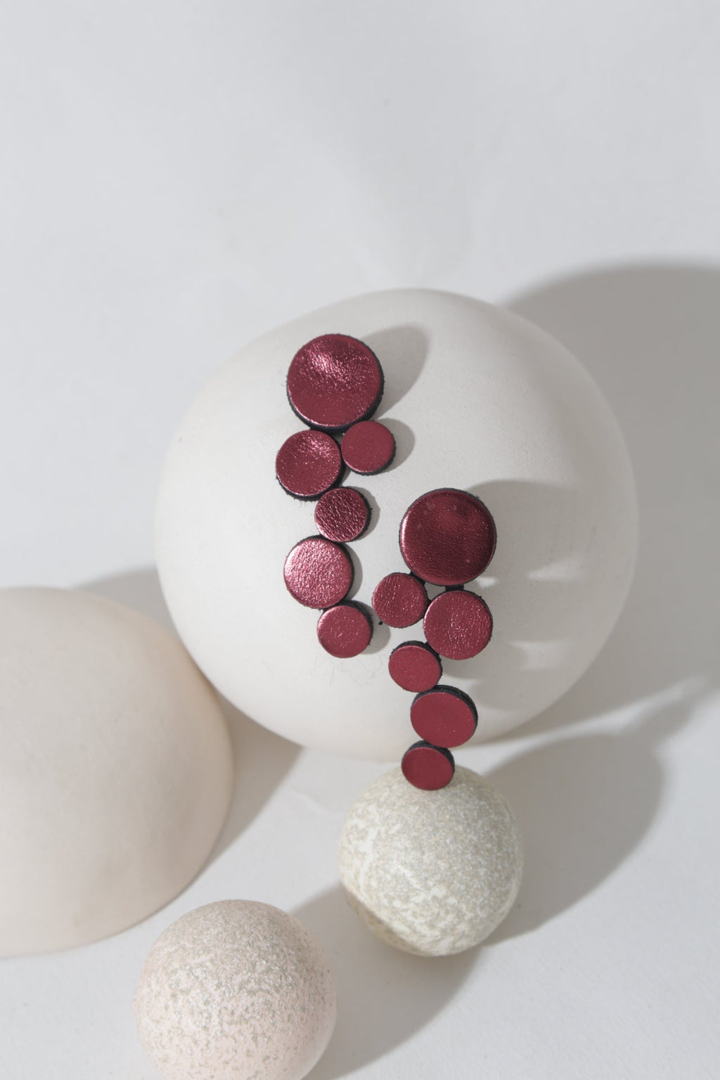 Pendientes Abstraction Largos - Burdeos