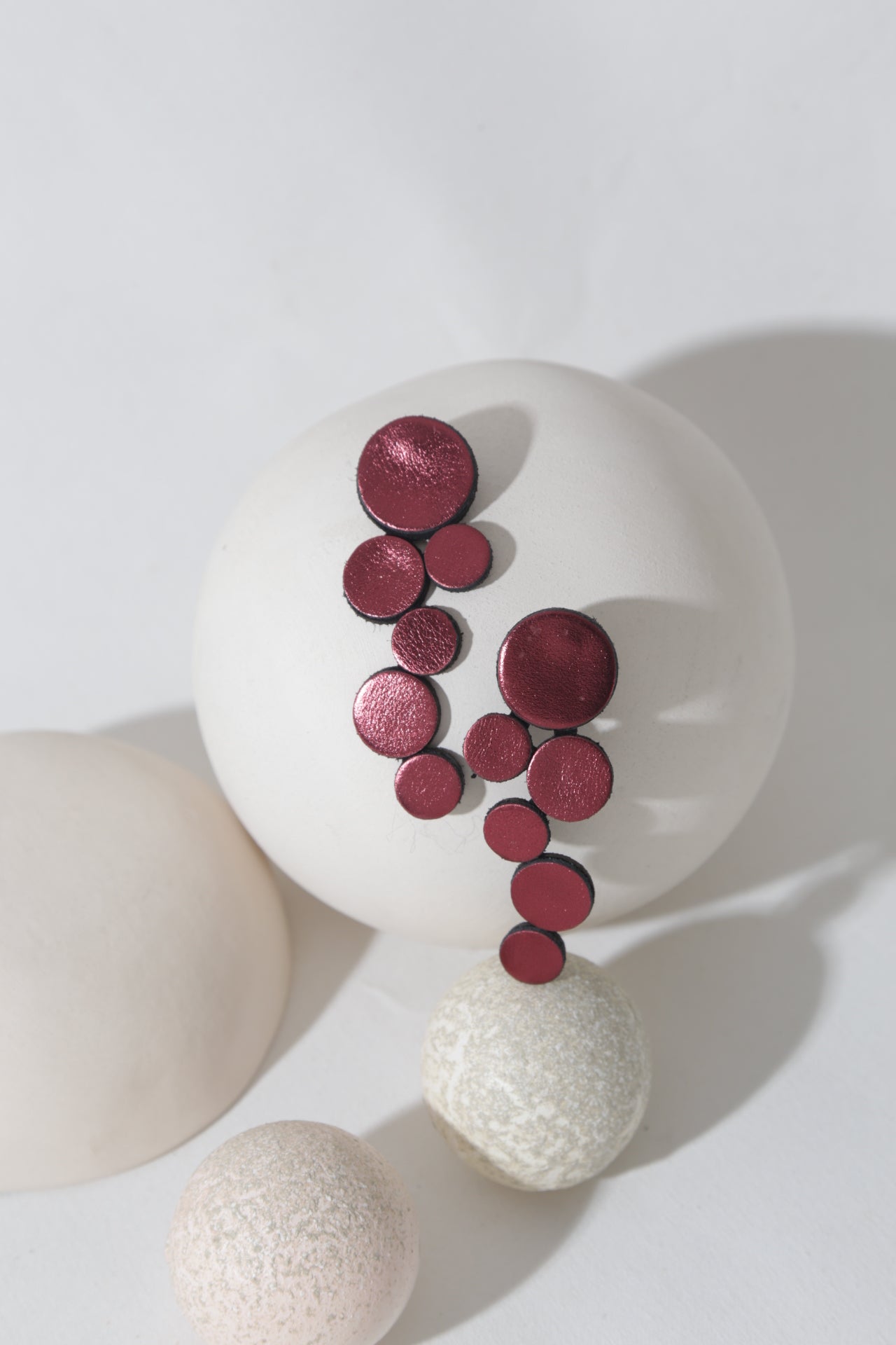 Pendientes Abstraction Largos - Burdeos