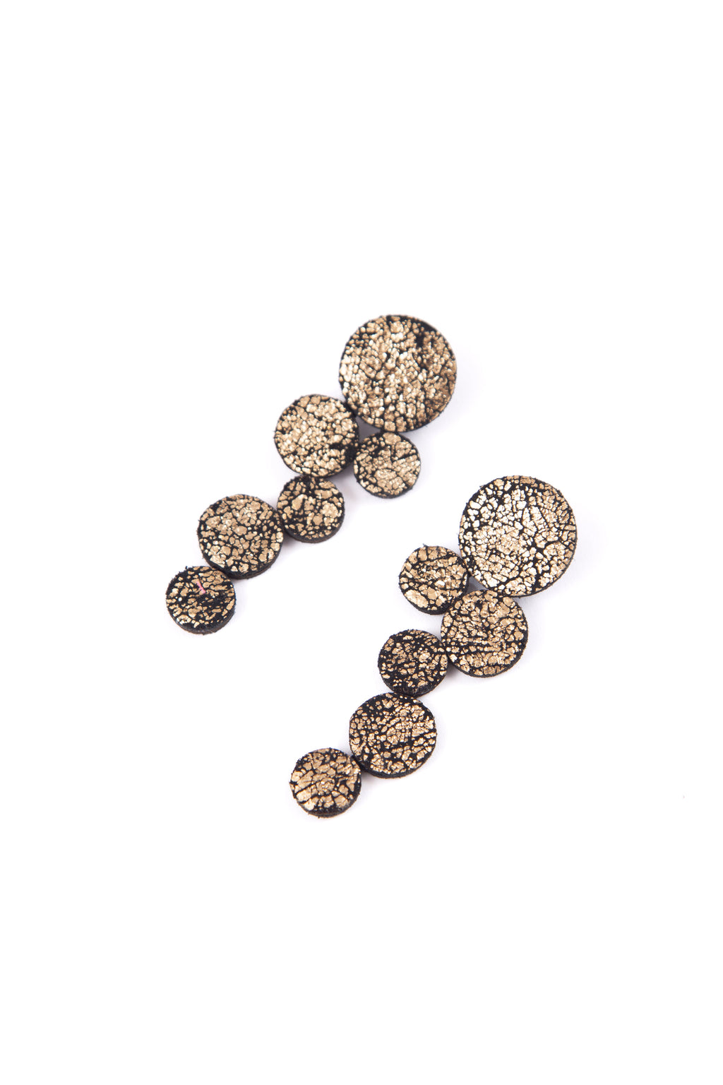 Pendientes Abstraction Largos - Oro Craquelado