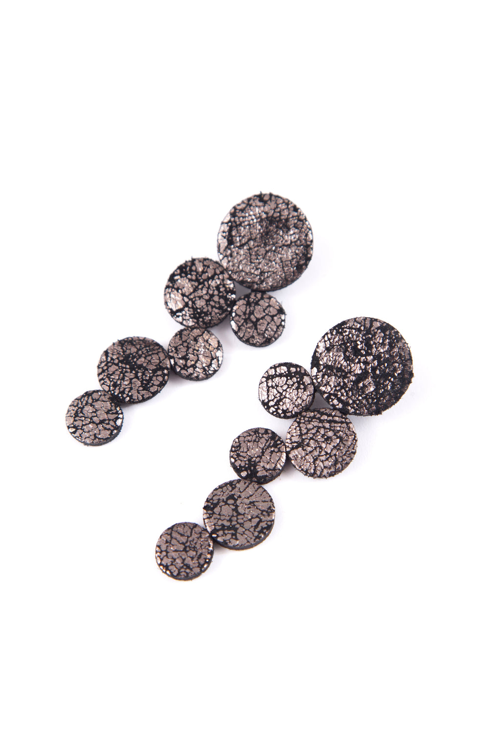 Pendientes Abstraction Largos - Peltre Craquelado