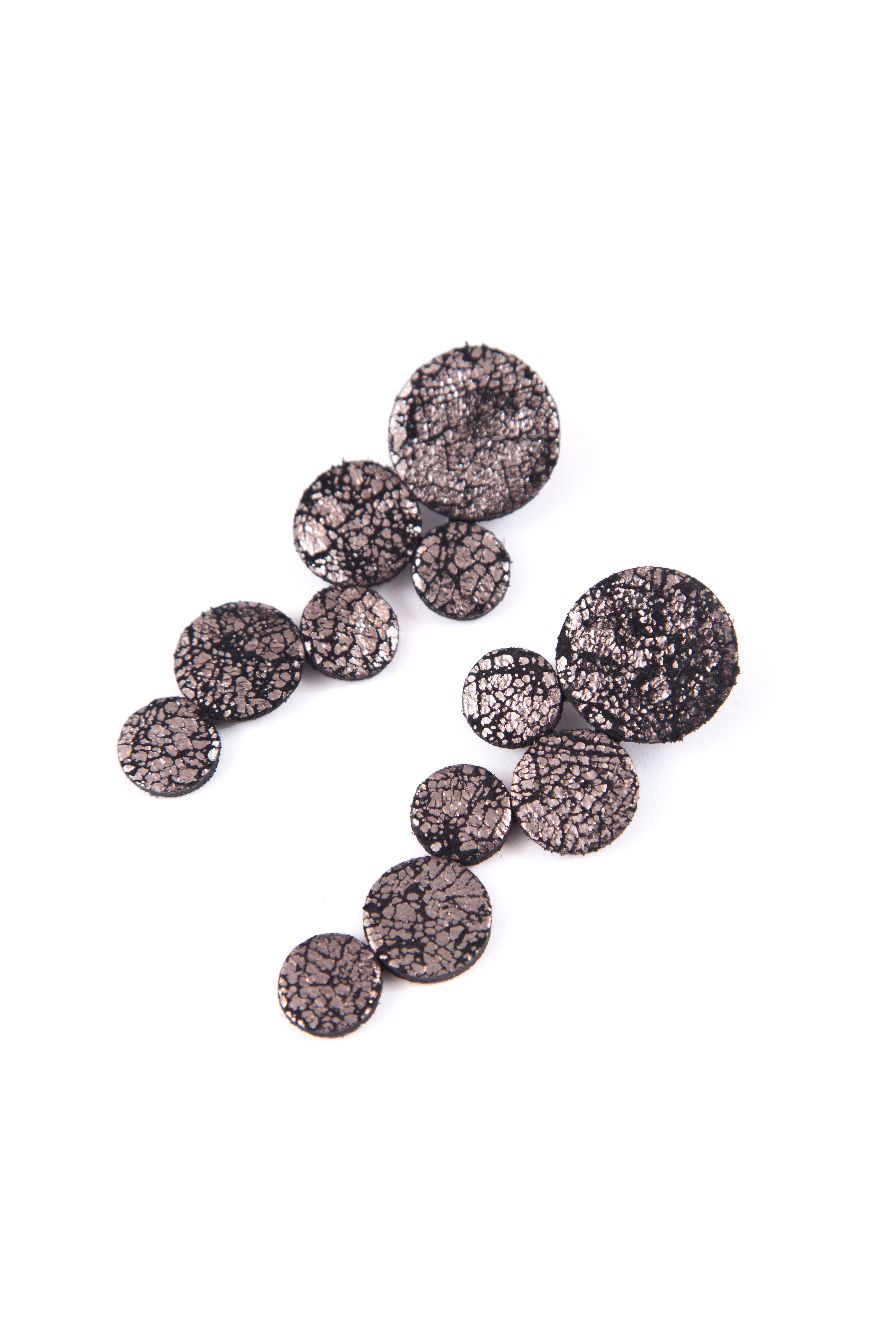 Pendientes Abstraction Largos - Peltre Craquelado