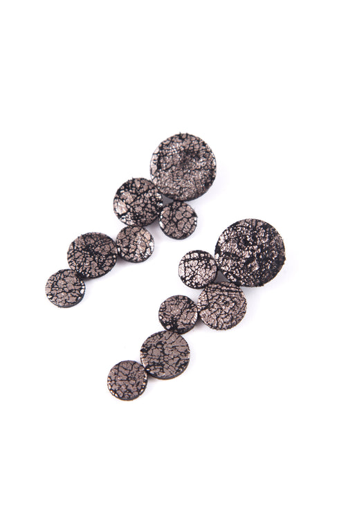 Pendientes Abstraction Largos - Peltre Craquelado