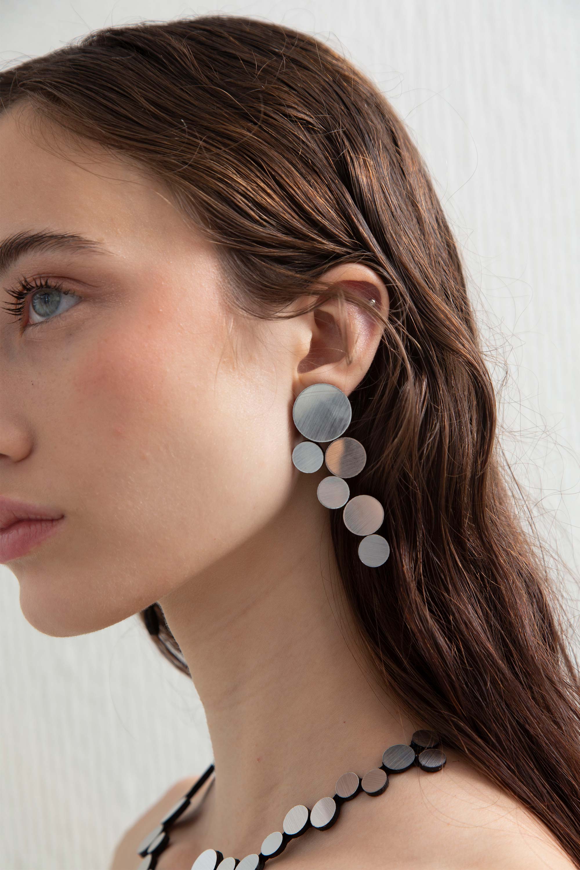 Pendientes Abstraction Largos - Plata